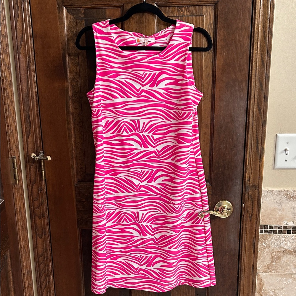 Judy Connolly Pink Zebra Print Dress.